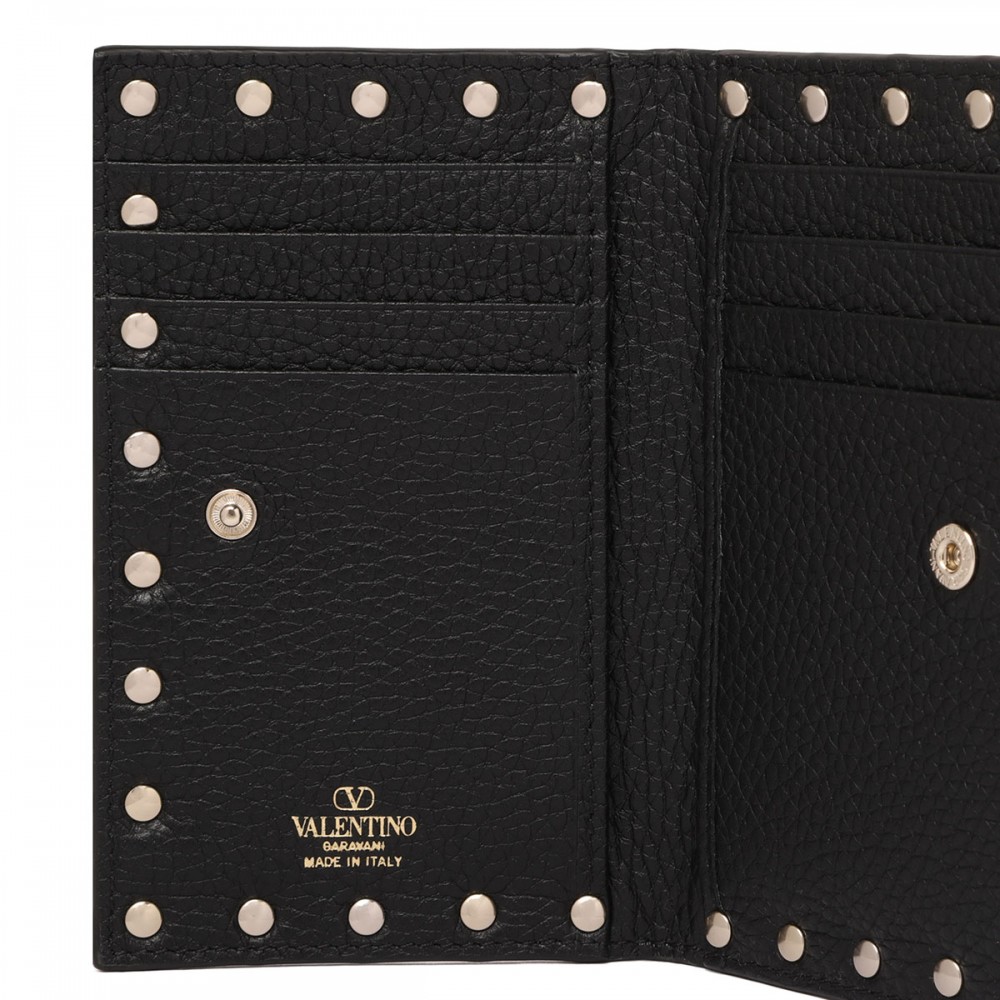 Rockstud card holder with zip