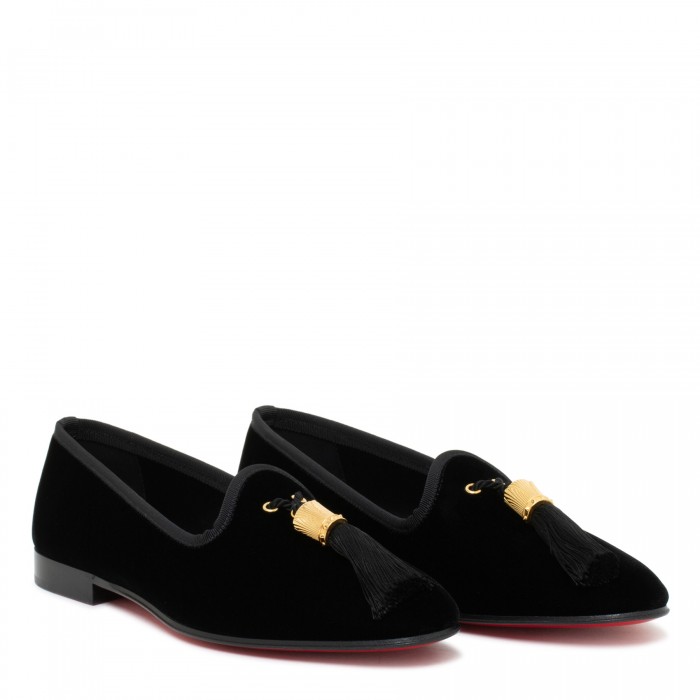 Stamboul black velvet loafers
