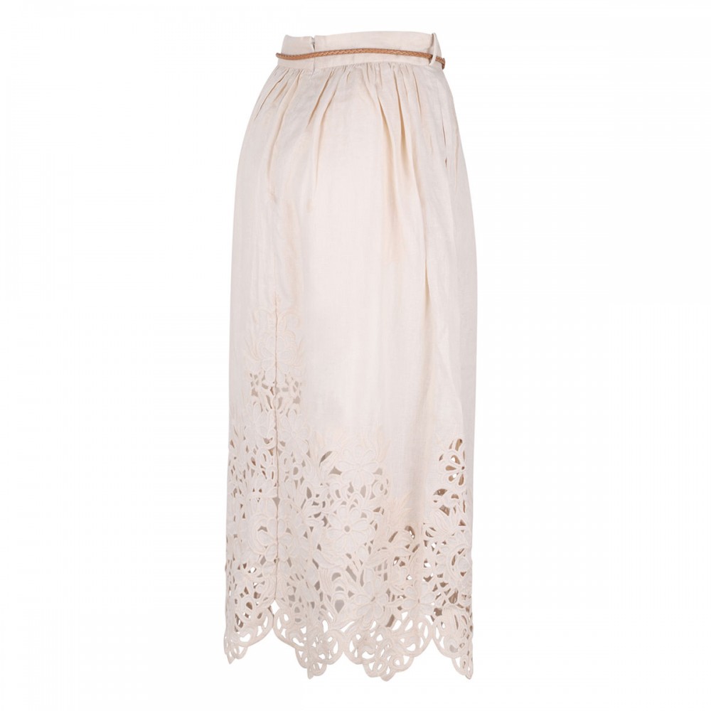 Wylie embroidered midi skirt