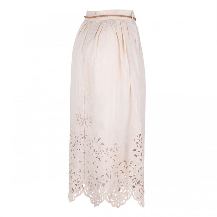 Wylie embroidered midi skirt