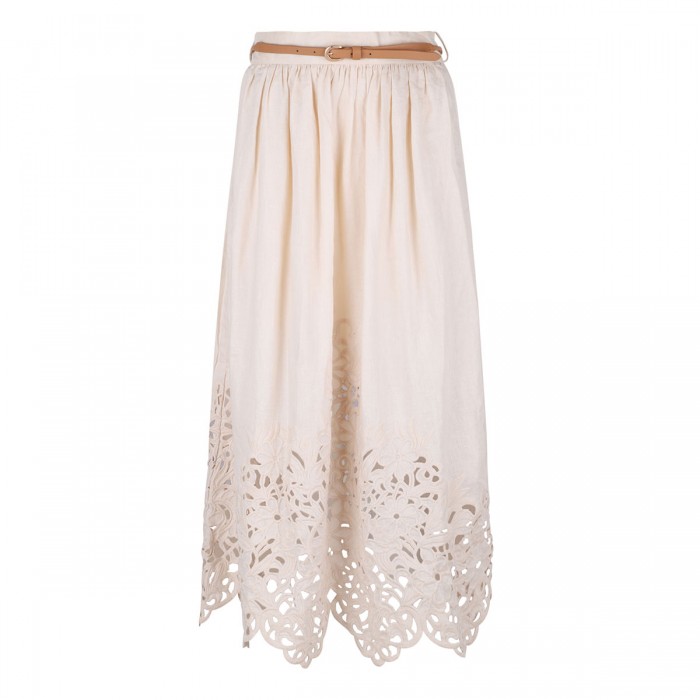 Wylie embroidered midi skirt