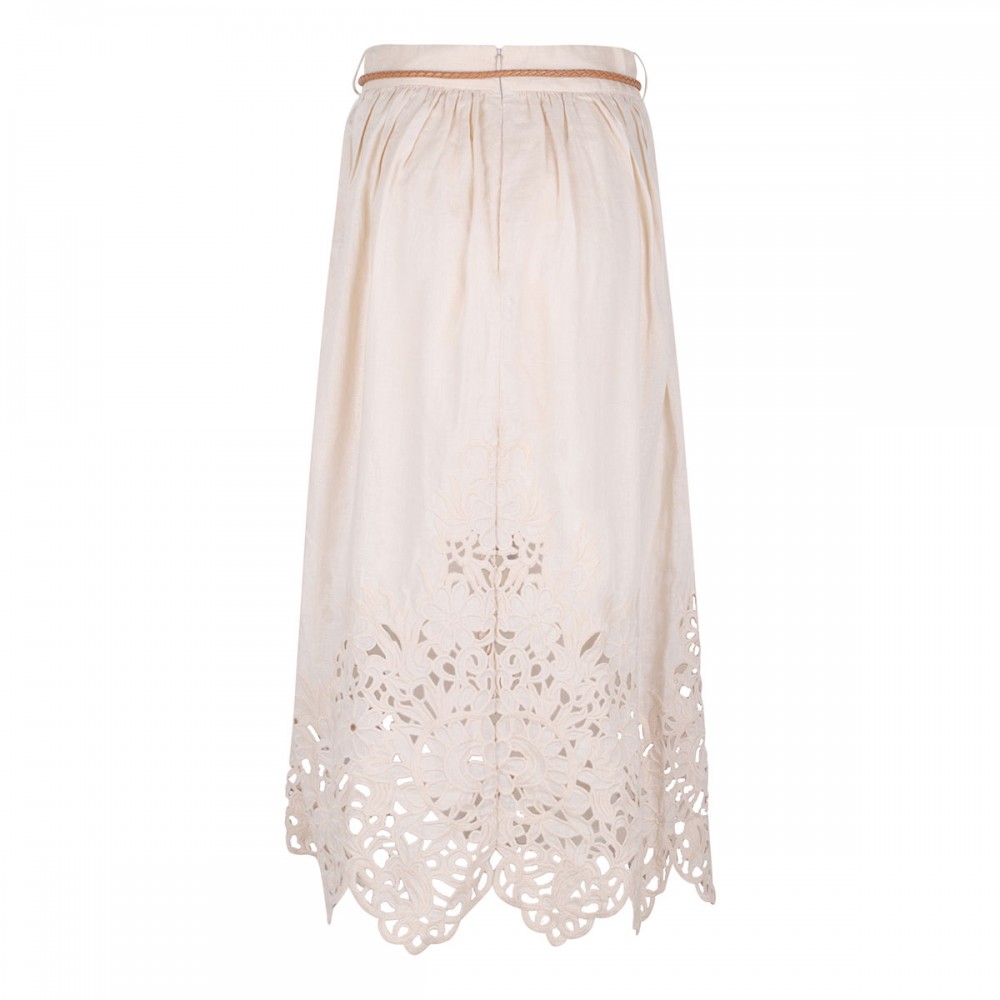 Wylie embroidered midi skirt