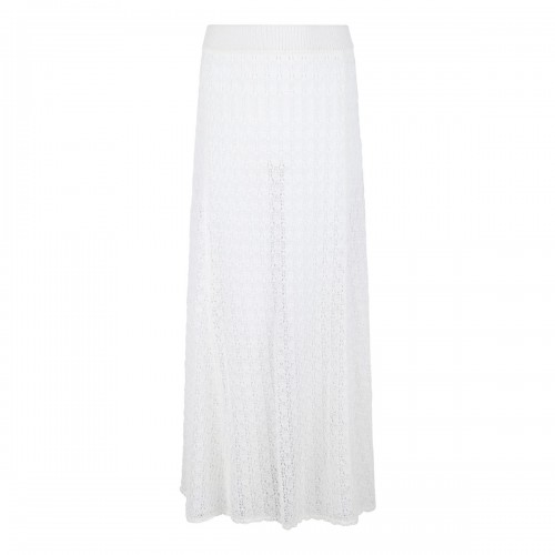 Shiny pointelle knit long...