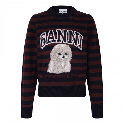 Striped Poodle sweater