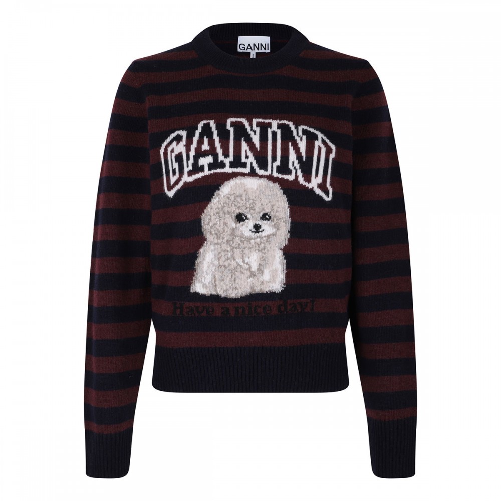 Striped Poodle sweater