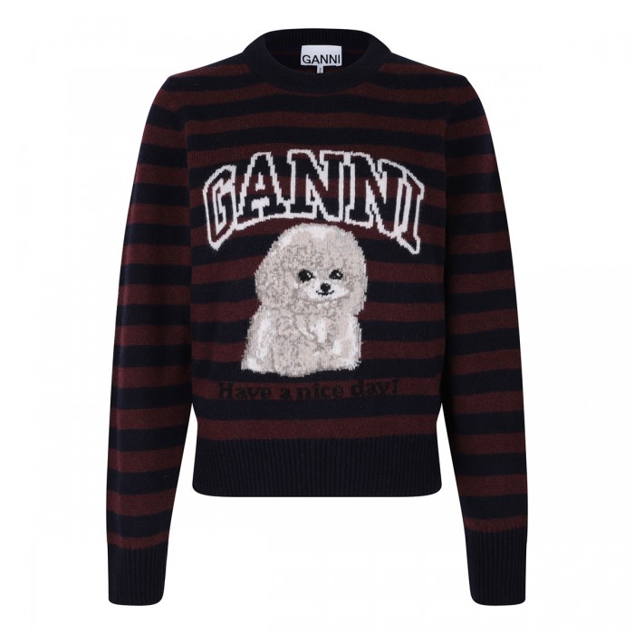 Striped Poodle sweater