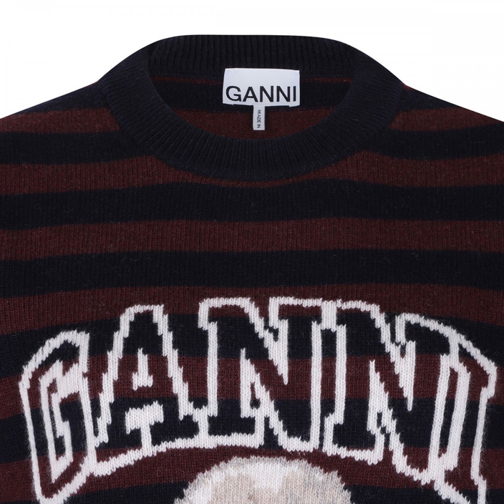 Striped Poodle sweater