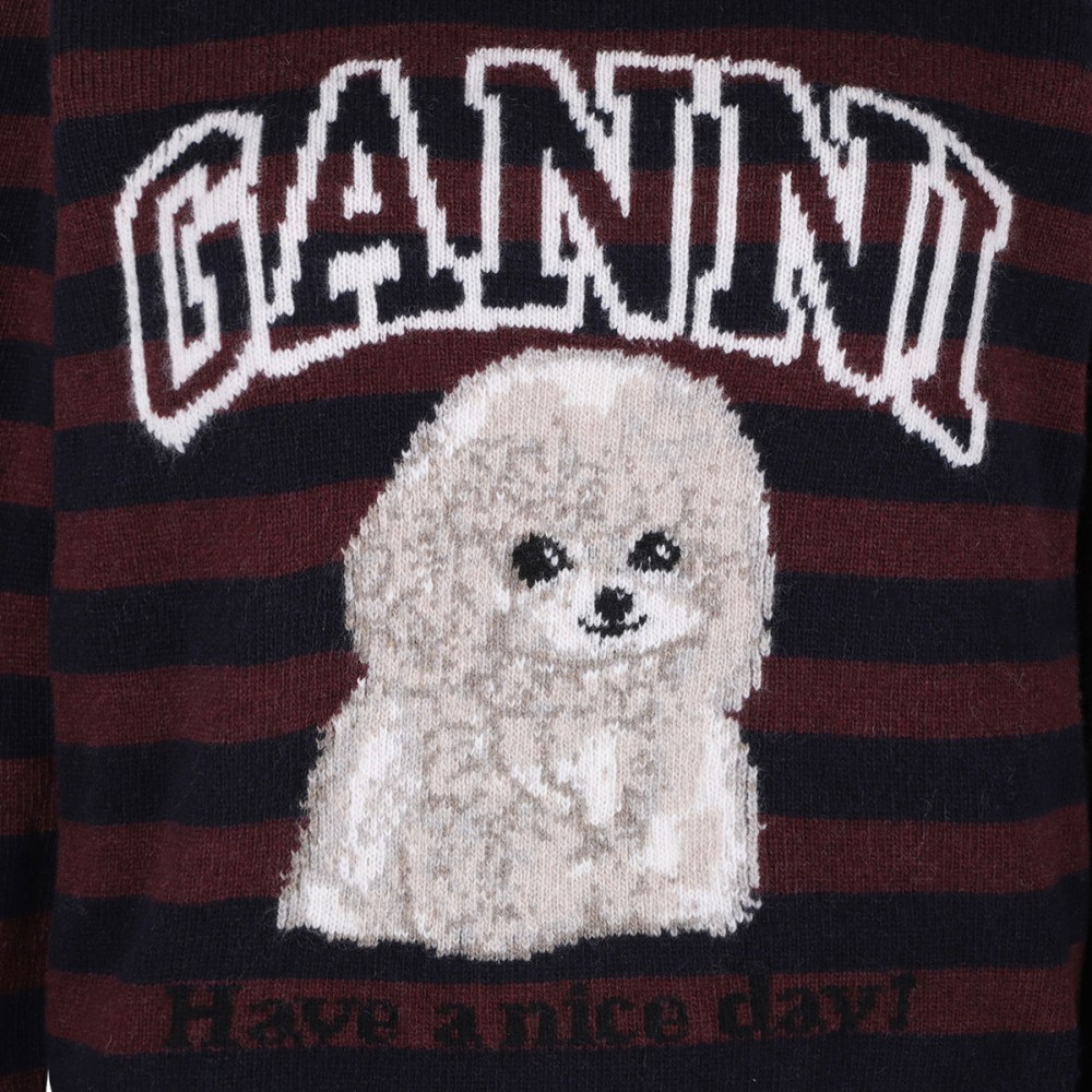 Striped Poodle sweater