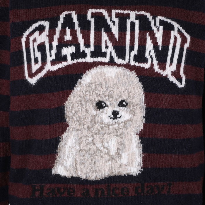 Striped Poodle sweater