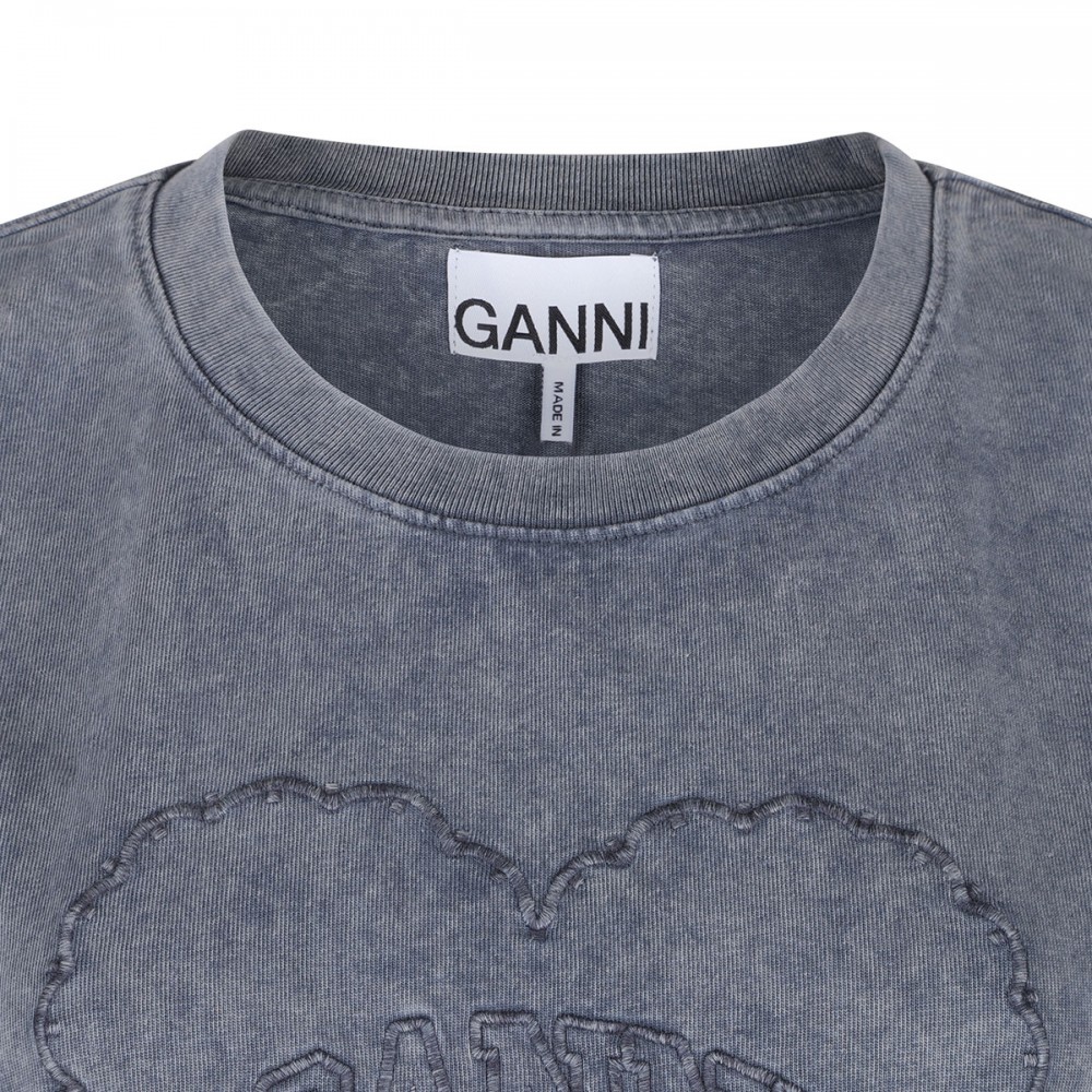 Gray washed heart T-shirt
