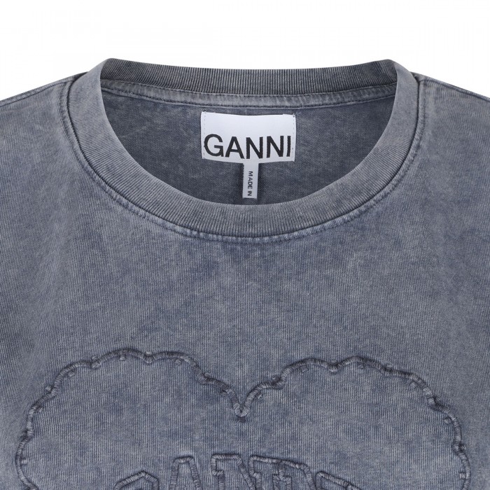 Gray washed heart T-shirt