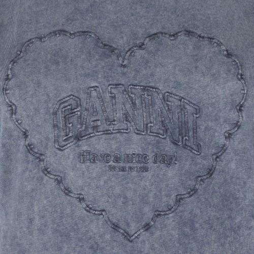 Gray washed heart T-shirt 2