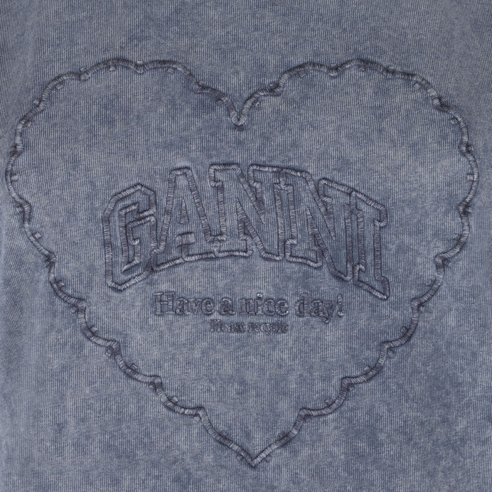 Gray washed heart T-shirt
