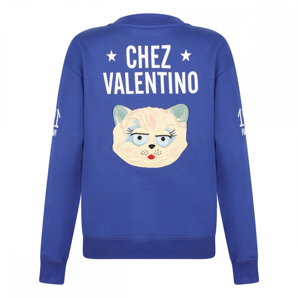 Embroidered cotton sweatshirt