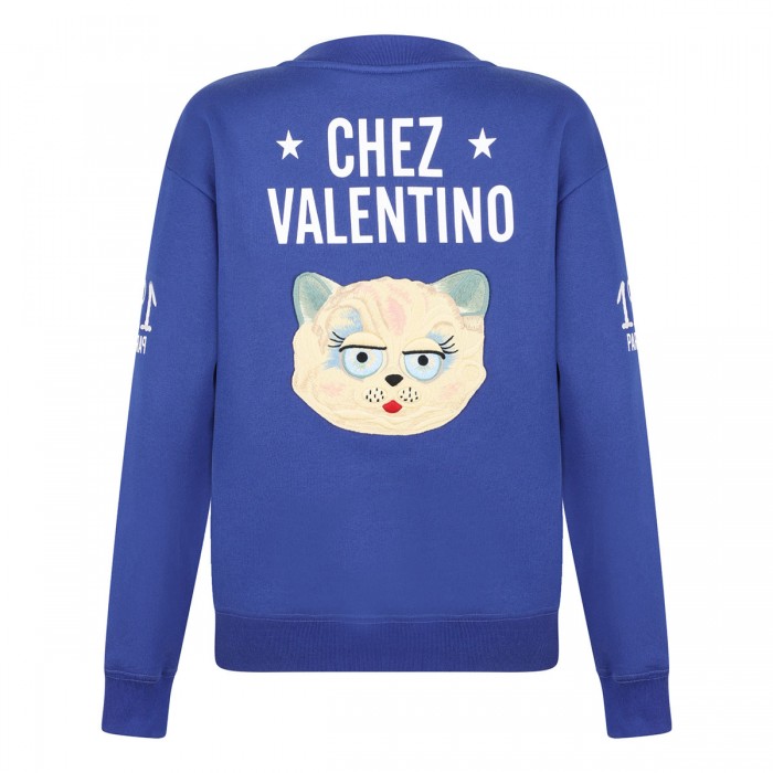 Embroidered cotton sweatshirt