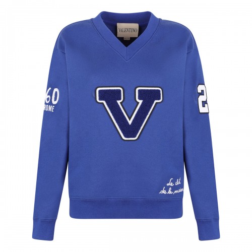 Embroidered cotton sweatshirt