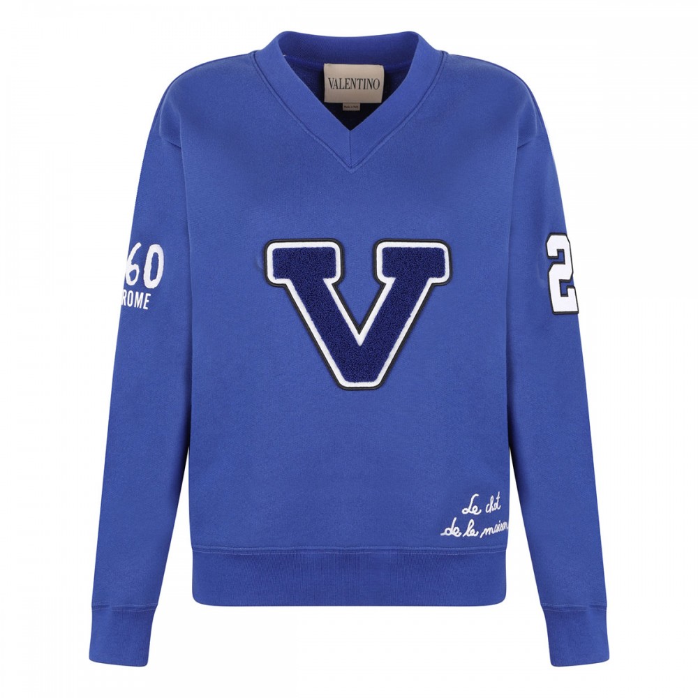 Embroidered cotton sweatshirt