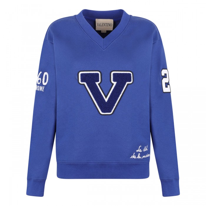 Embroidered cotton sweatshirt