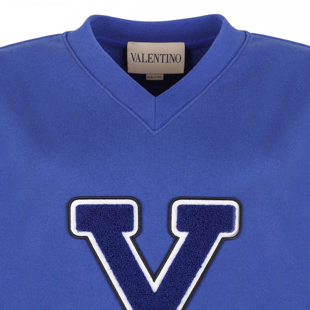 Embroidered cotton sweatshirt