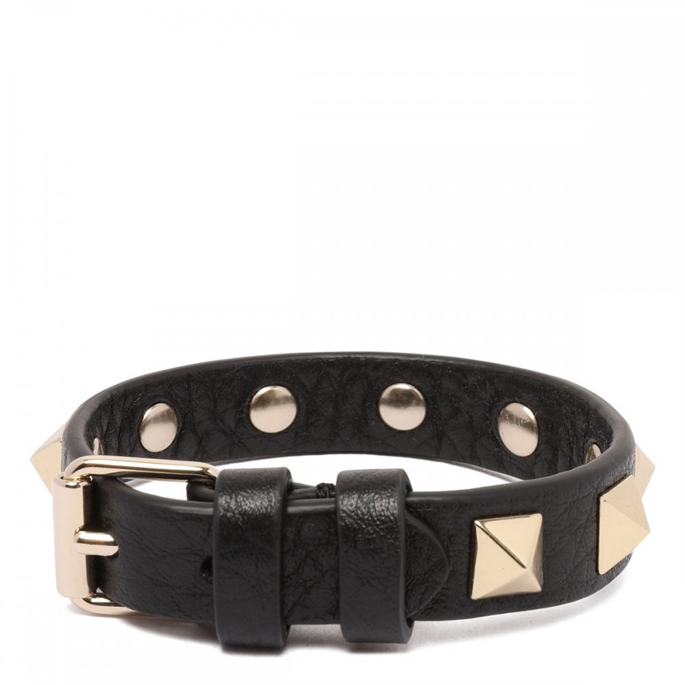 Rockstud leather bracelet