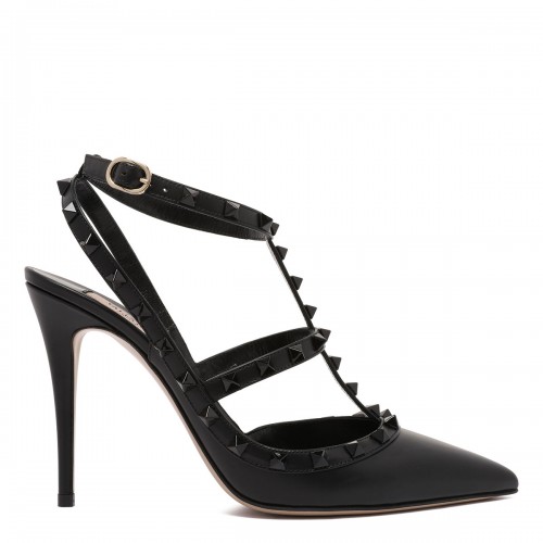 Rockstud ankle strap pumps