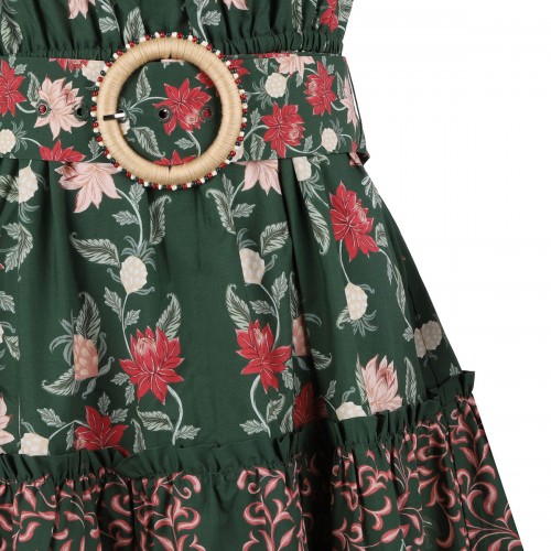 Green printed maxi dress 2