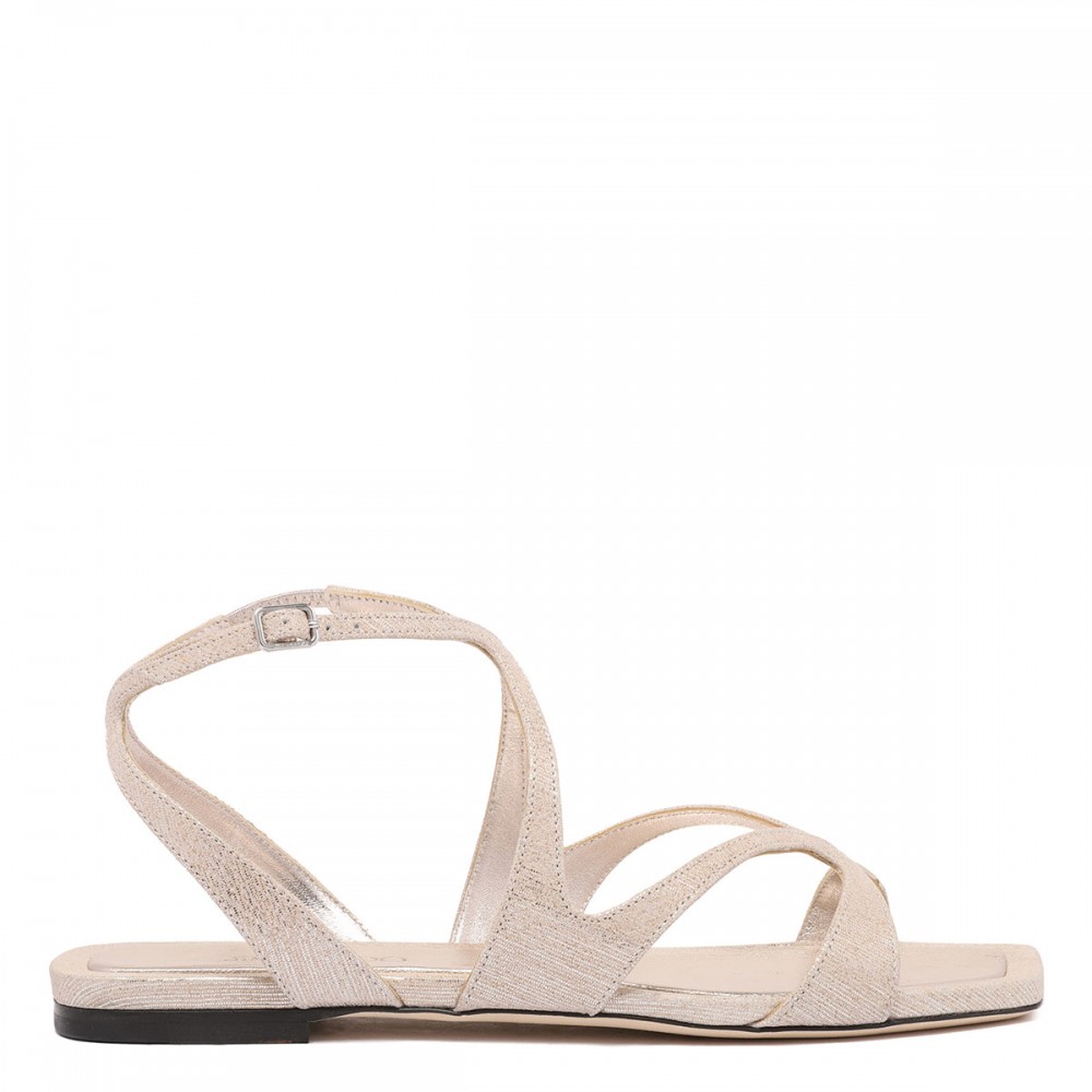 Ayla soft gold flat sandals
