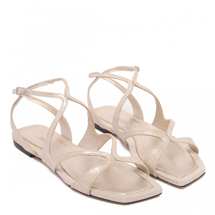 Ayla soft gold flat sandals
