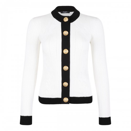 Buttoned knit cardigan