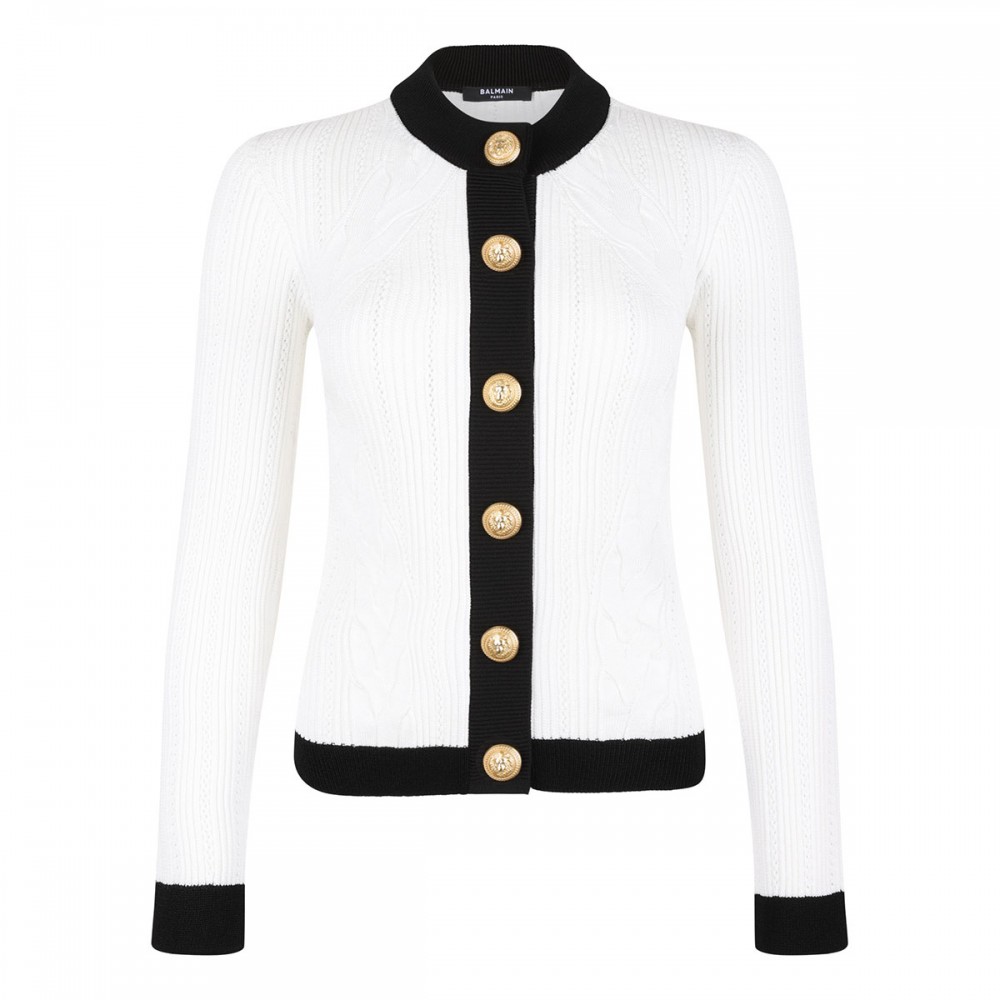 Buttoned knit cardigan