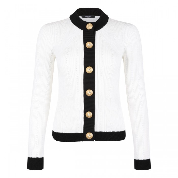 Buttoned knit cardigan