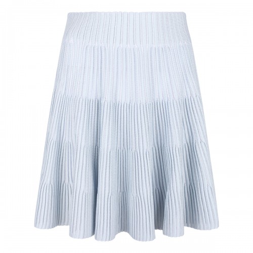 A-line textured knit skirt