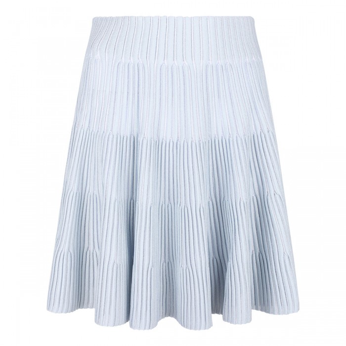 A-line textured knit skirt