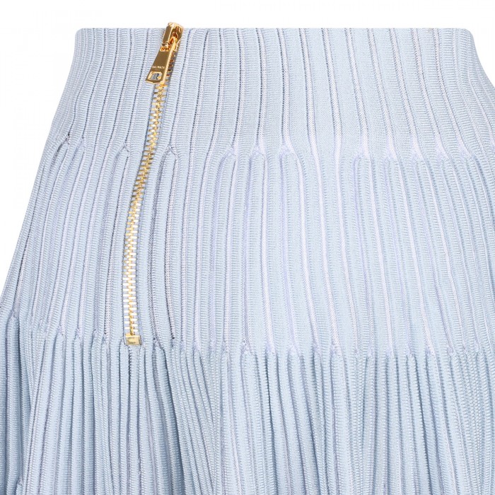 A-line textured knit skirt