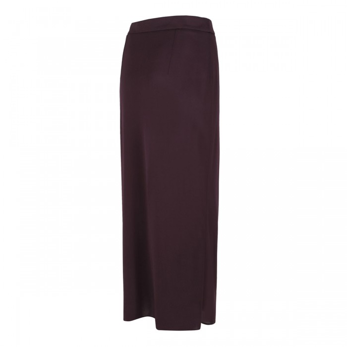 Plum-hue viscose skirt