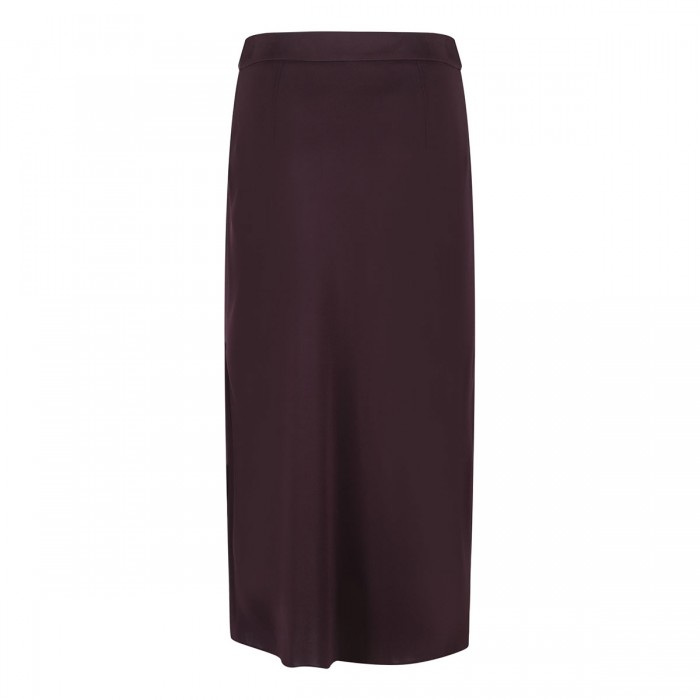 Plum-hue viscose skirt