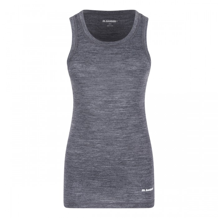 Dark gray wool blend top