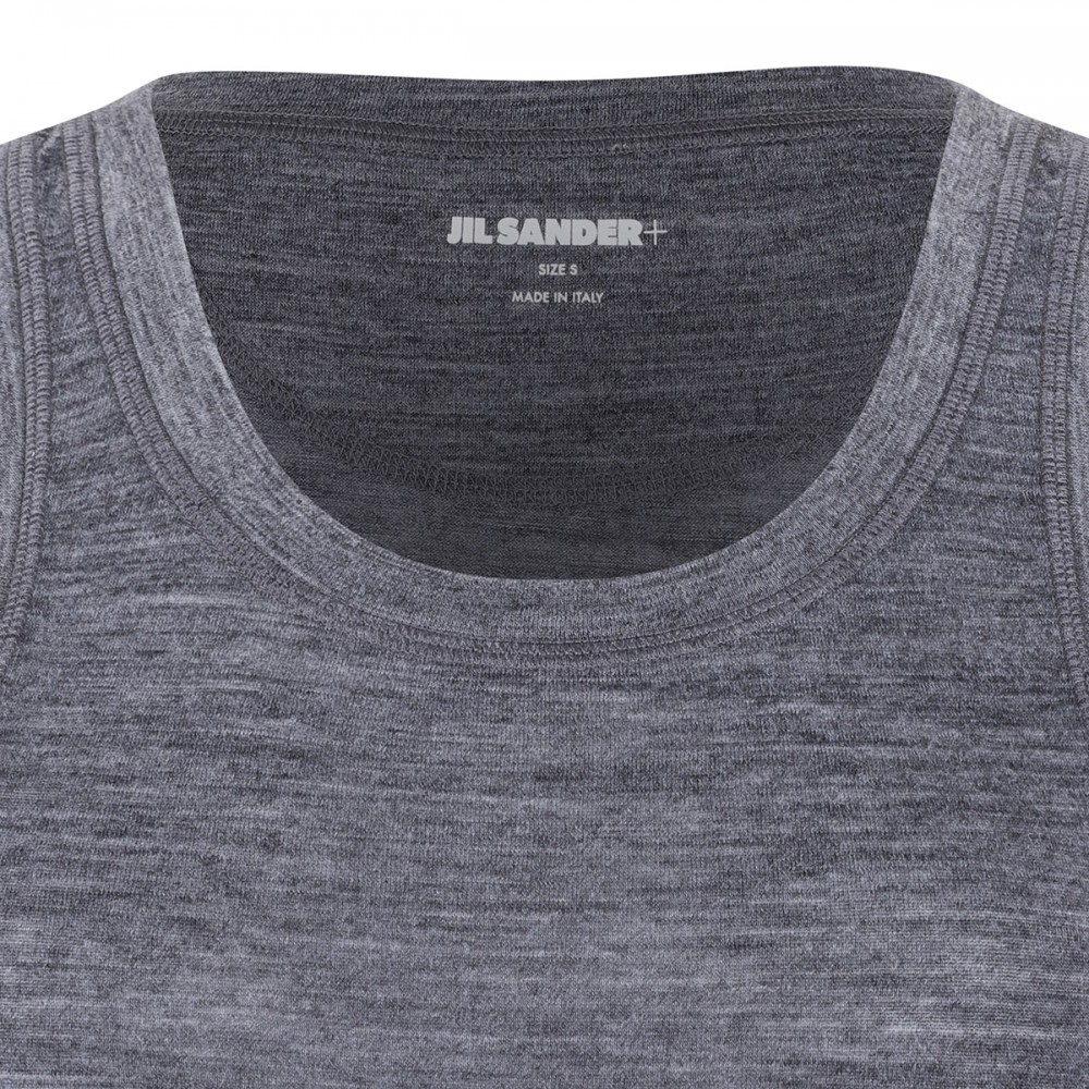 Dark gray wool blend top