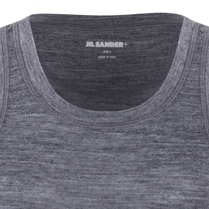 Dark gray wool blend top