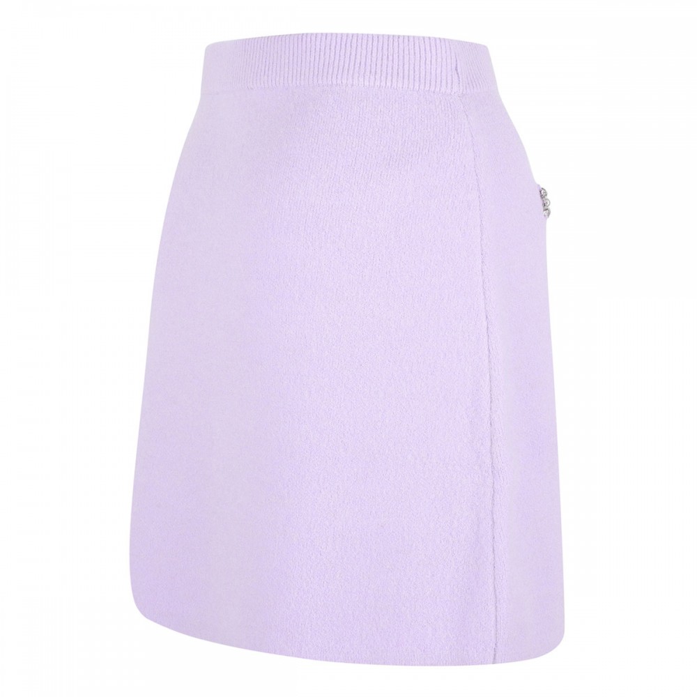 Lilac crystal trim skirt