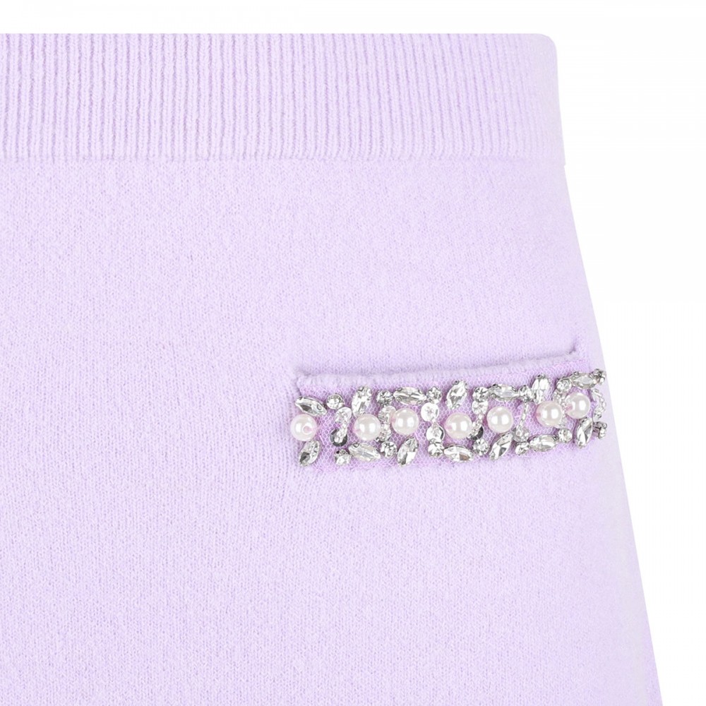 Lilac crystal trim skirt