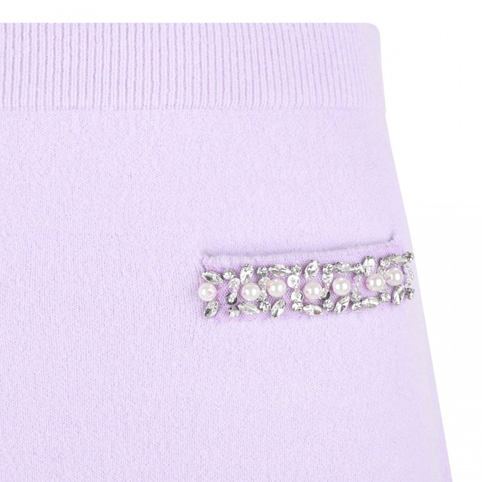 Lilac crystal trim skirt