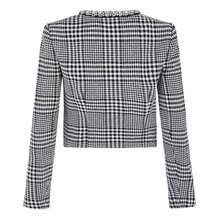 Houndstooth crystal trim jacket