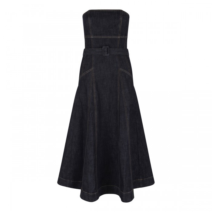 Indigo denim bandeau dress