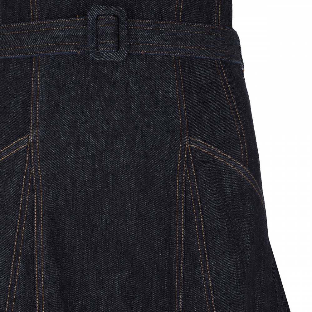 Indigo denim bandeau dress