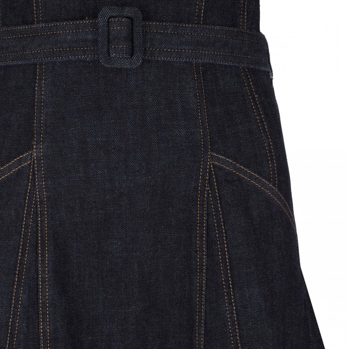 Indigo denim bandeau dress