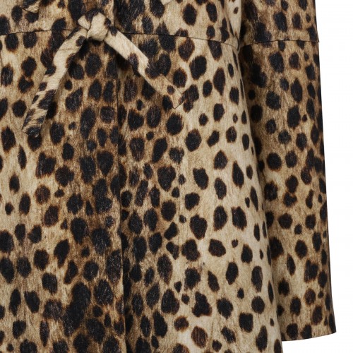 Jaguar spots printed wool coat 2