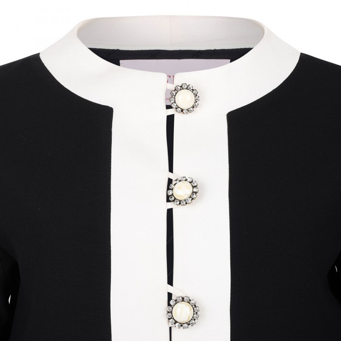 Black virgin wool blend cardigan