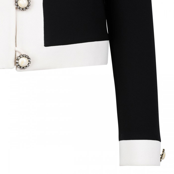 Black virgin wool blend cardigan