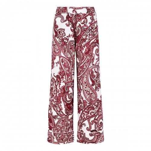 Paisley print silk pants